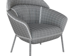 swale high armchair and designer furniture4 3D Model