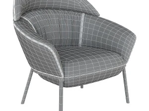 swale high armchair and designer furniture4 3D Model