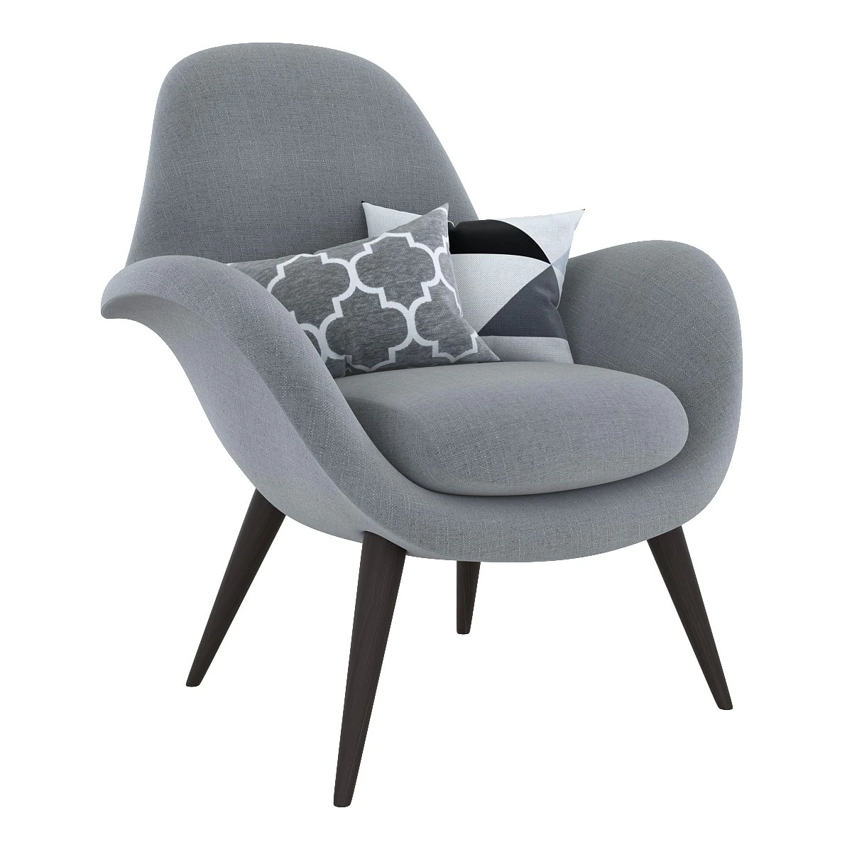 swoon lounge fredericia furniture 3D Model .c4d .max .obj .3ds .fbx .stl .blend