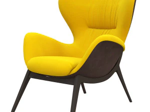 torre nirvana high back lounge chair 3D Model