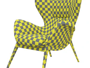 torre nirvana high back lounge chair 3D Model