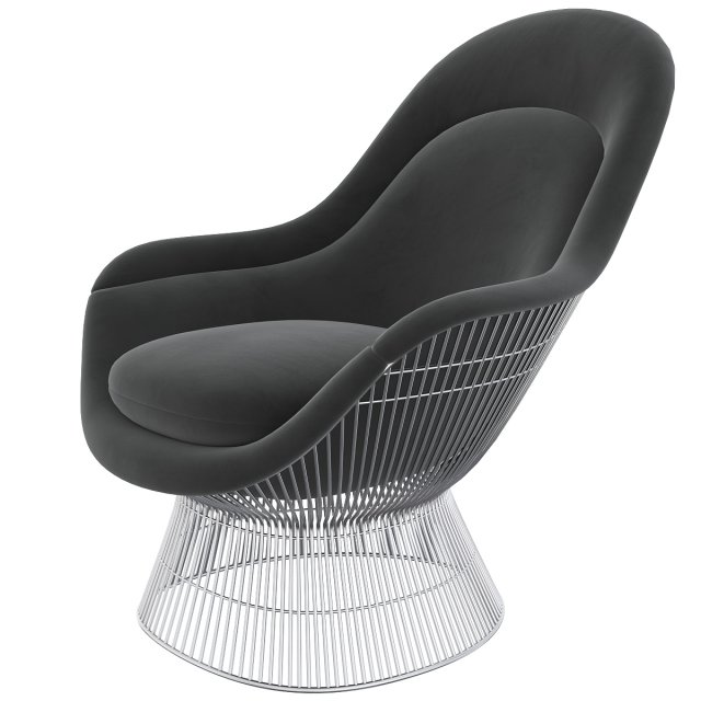vintage warren platner knoll easy chair ottoman 3D Модель .c4d .max .obj .3ds .fbx .stl .blend