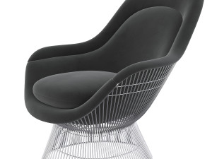 vintage warren platner knoll easy chair ottoman Modelo 3D
