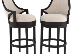 appellation upholstered swivel counter stool 3D Модель