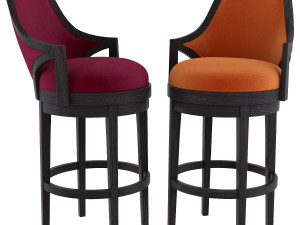 appellation upholstered swivel counter stool 3D Модель