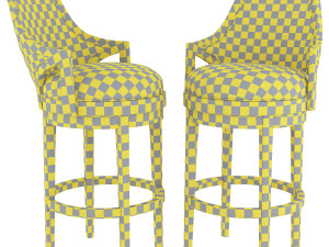 appellation upholstered swivel counter stool 3D Модель