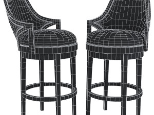 appellation upholstered swivel counter stool 3D Модель