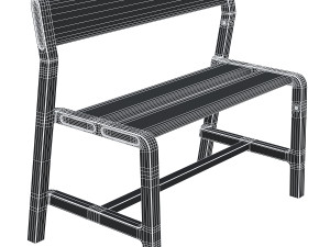 ikea-childrensbench ypperlig-beechdarkred 3Dモデル