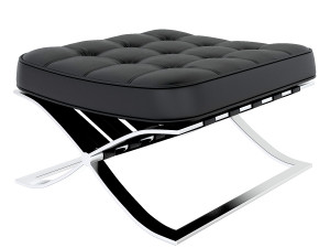 barcelona pouf nero knoll 3D Model