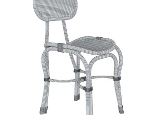 single rattan chair 3D Model