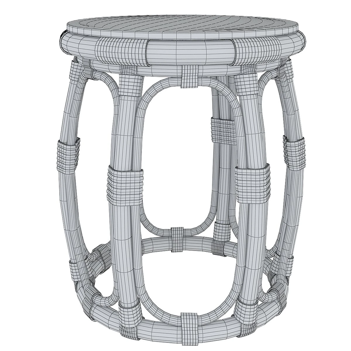 rattan accent table 3D Model .c4d .max .obj .3ds .fbx .stl .blend 