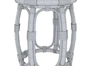 акцентный столик из ротанга 3D Модель