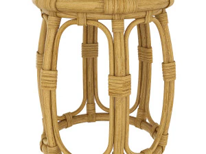 rattan accent table 3D Model