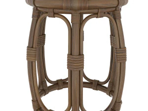 rattan accent table 3D Model