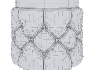 couch furniture stool ottoman box 3D Model