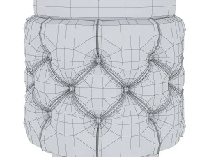 couch furniture stool ottoman box 3D Model