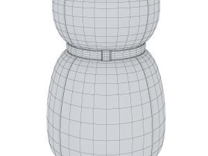 lepli leather pouf Model 3D