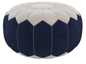 moroccan-denim-leather-pouf 3D Model