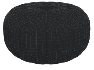 moroccan-denim-leather-pouf 3D Model