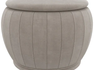 pouf contenitore rotondo in legno tessuto di terence 3D Model