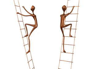 escultura abstrata de caminhante Modelo 3D