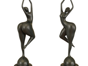 female-sculpture-abstract Modelo 3D