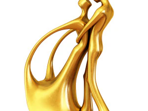 patung abstrak Model 3D