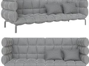 italia husk sofa 3D 모델