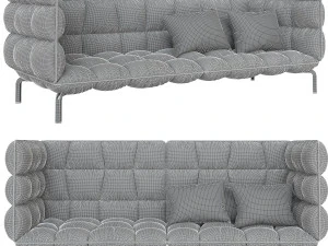 italia husk sofa 3D Model