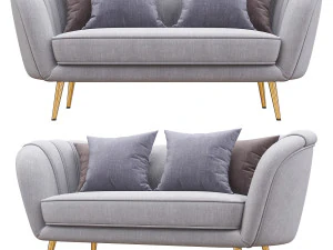 अलेक्जेंड्रिया वेलवेट फ्लेयर्ड आर्म लवसीट पर डील 3D मॉडल