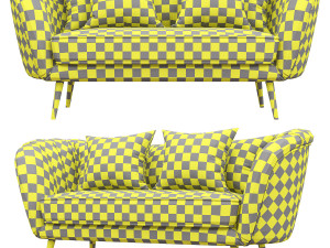 deals on alexandrea velvet flared arm loveseat Modelo 3D