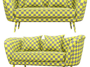 deals on alexandrea velvet flared arm loveseat 3D Model