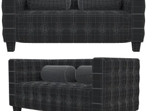 el sillon kubus de lilly reich josef hoffmann 3D Model