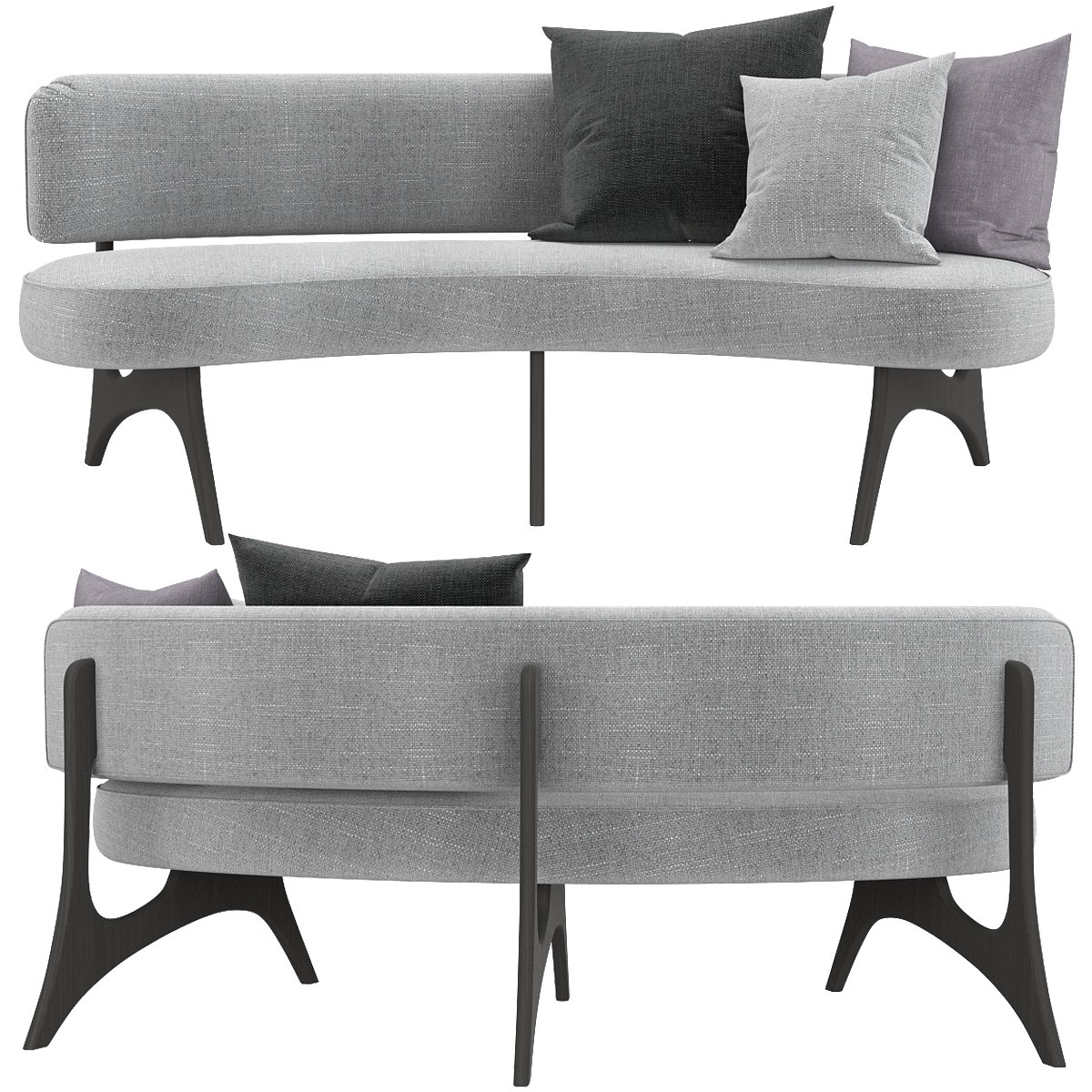 Floating cheap curved sofa
