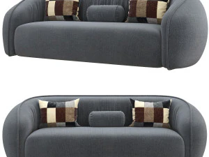 canapé en peluche Louna Modèle 3D