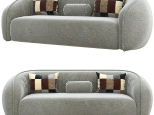 卢纳毛绒沙发 3D 模型