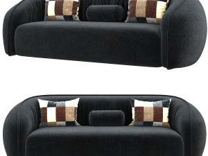 louna plush sofa 3D मॉडल