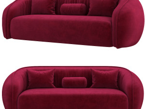 louna plush sofa 3D मॉडल