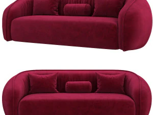 卢纳毛绒沙发 3D 模型