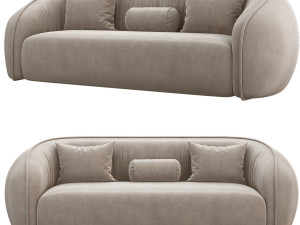 louna plush sofa 3D मॉडल