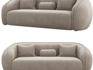 卢纳毛绒沙发 3D 模型