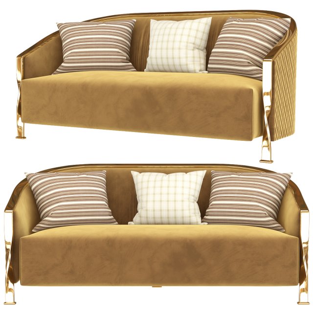 luxury sofa 3D Model .c4d .max .obj .3ds .fbx .stl .blend 