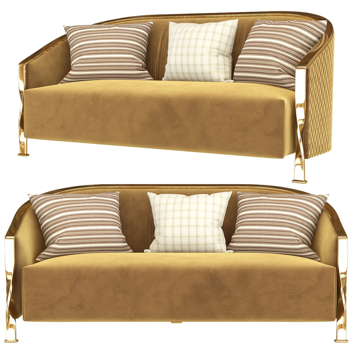 luxury sofa 3D Model .c4d .max .obj .3ds .fbx .stl .blend