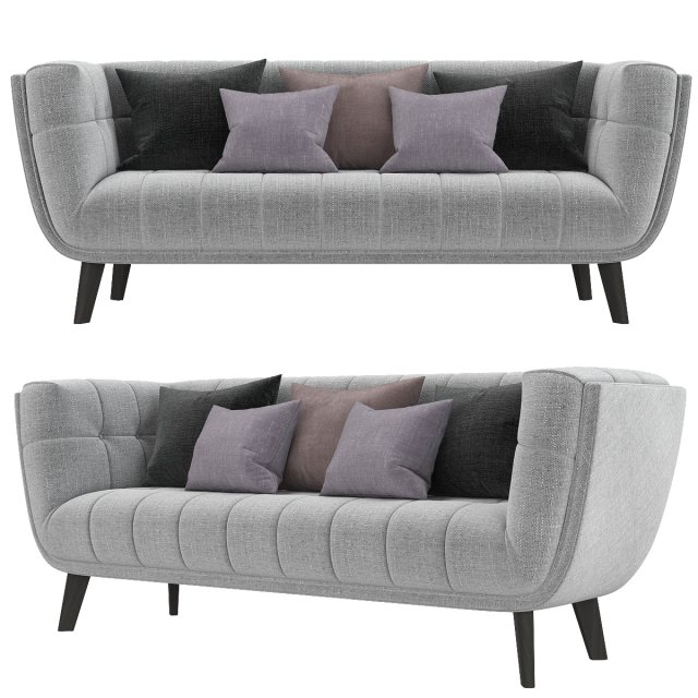 modway bestow upholstered fabric sofa 3D Модель .c4d .max .obj .3ds .fbx .stl .blend 
