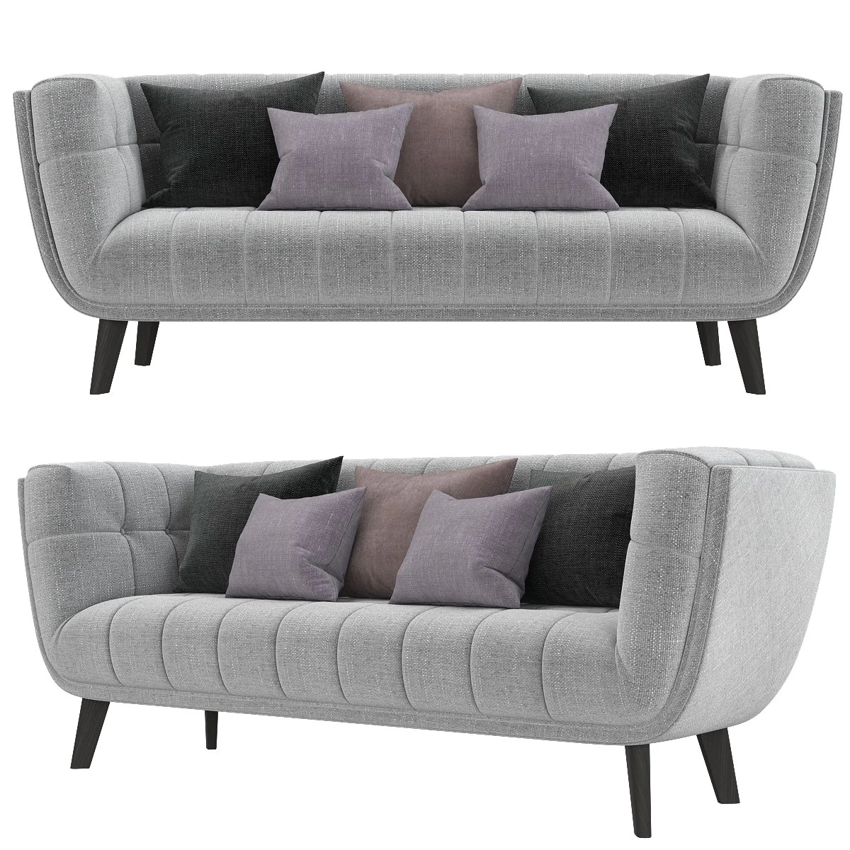 modway bestow upholstered fabric sofa 3D Model .c4d .max .obj .3ds .fbx .stl .blend 
