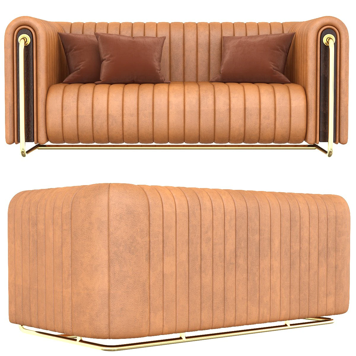 rivers sofa 3D Model .c4d .max .obj .3ds .fbx .stl .blend 