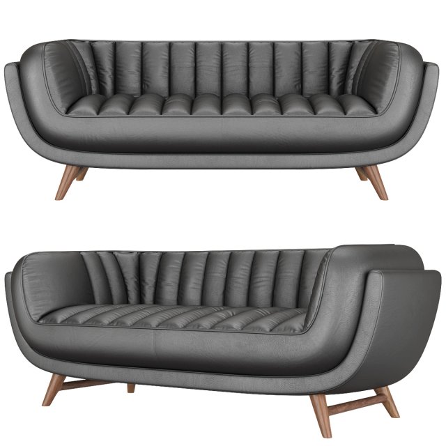 seater leather armchair bruno by kare design 3D Model .c4d .max .obj .3ds .fbx .stl .blend 