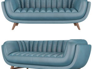seater leather armchair bruno by kare design 3D Model