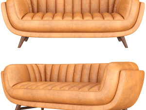 seater leather armchair bruno by kare design 3D Model