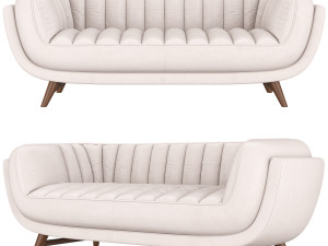 seater leather armchair bruno by kare design 3D Model